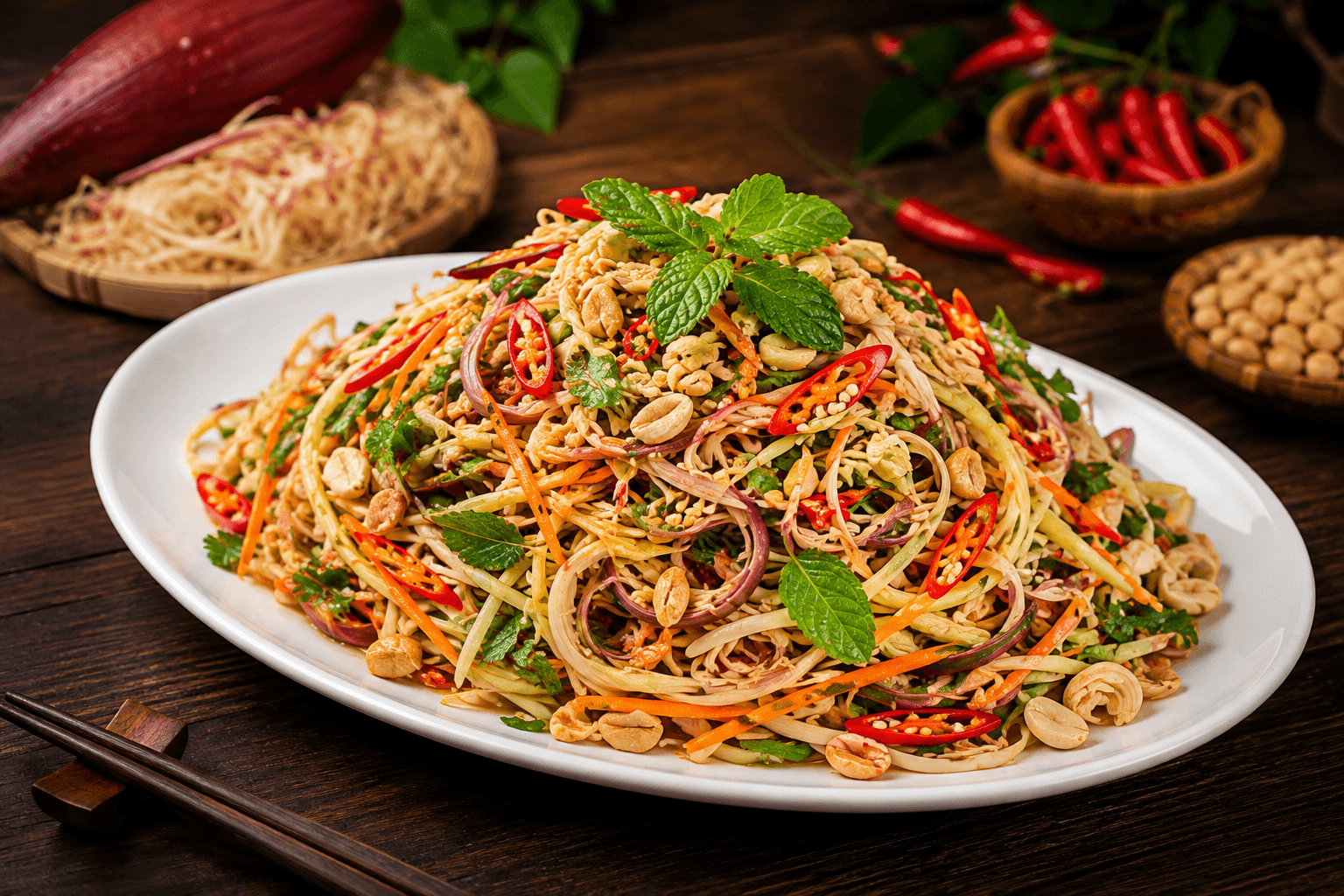 Nộm hoa chuối chay — món trong Combo Mùa Hè